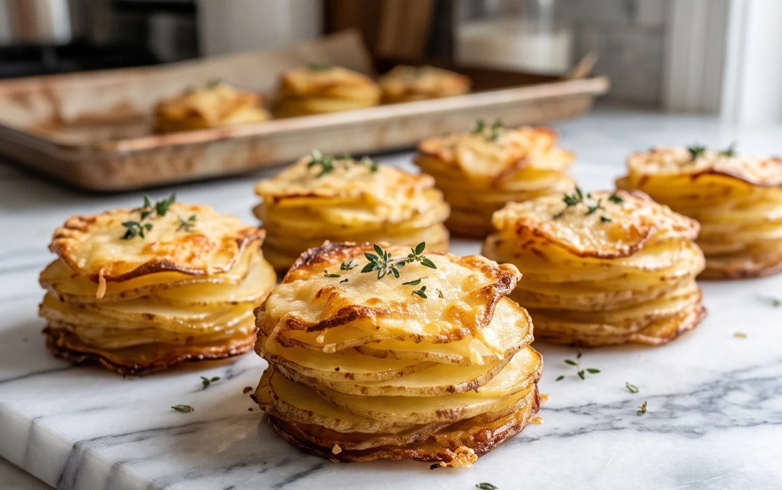 Millefeuilles Pommes de Terre Parmesan Croustillants