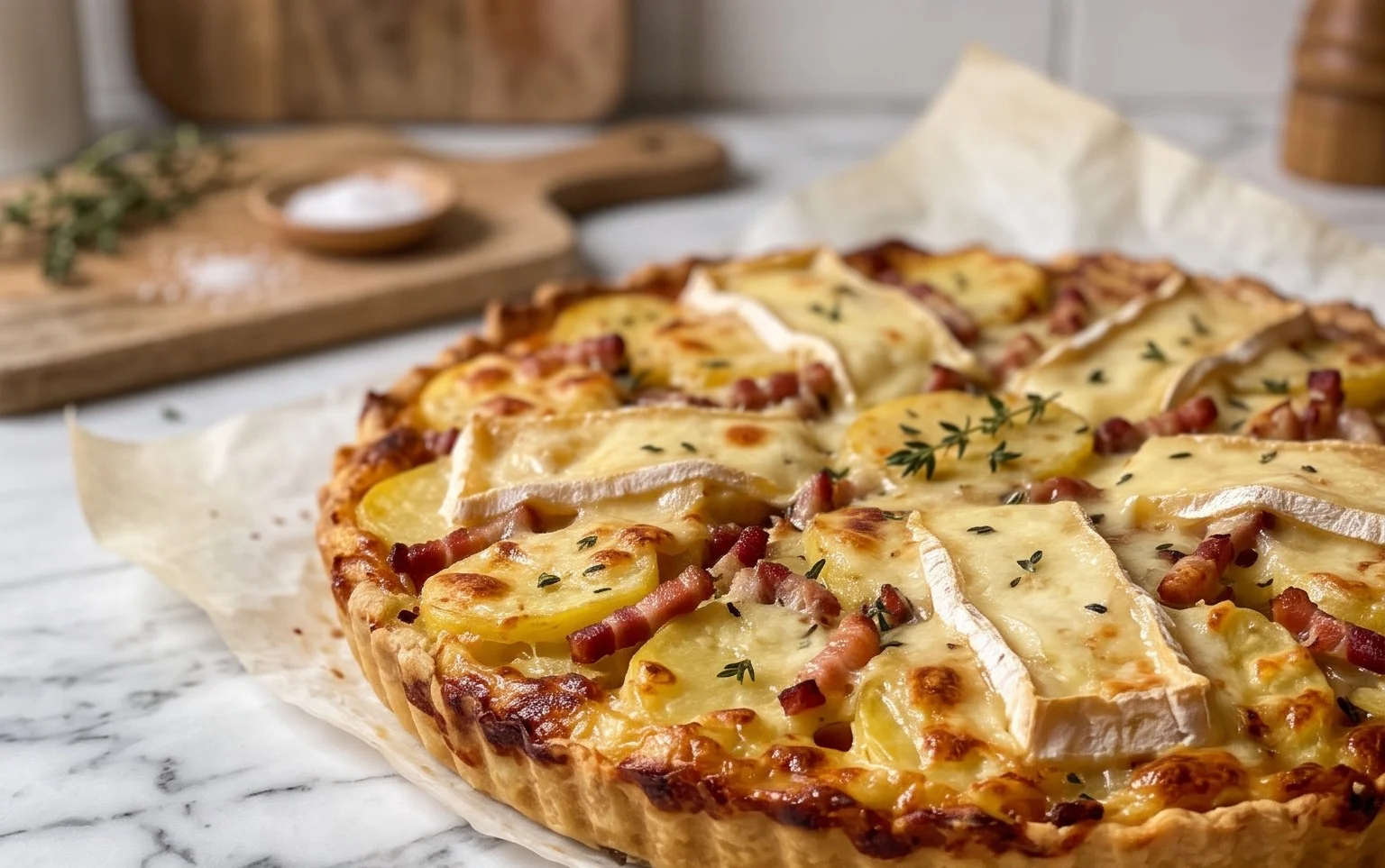 Tarte Pommes de Terre, Lardons, Reblochon : Recette Facile
