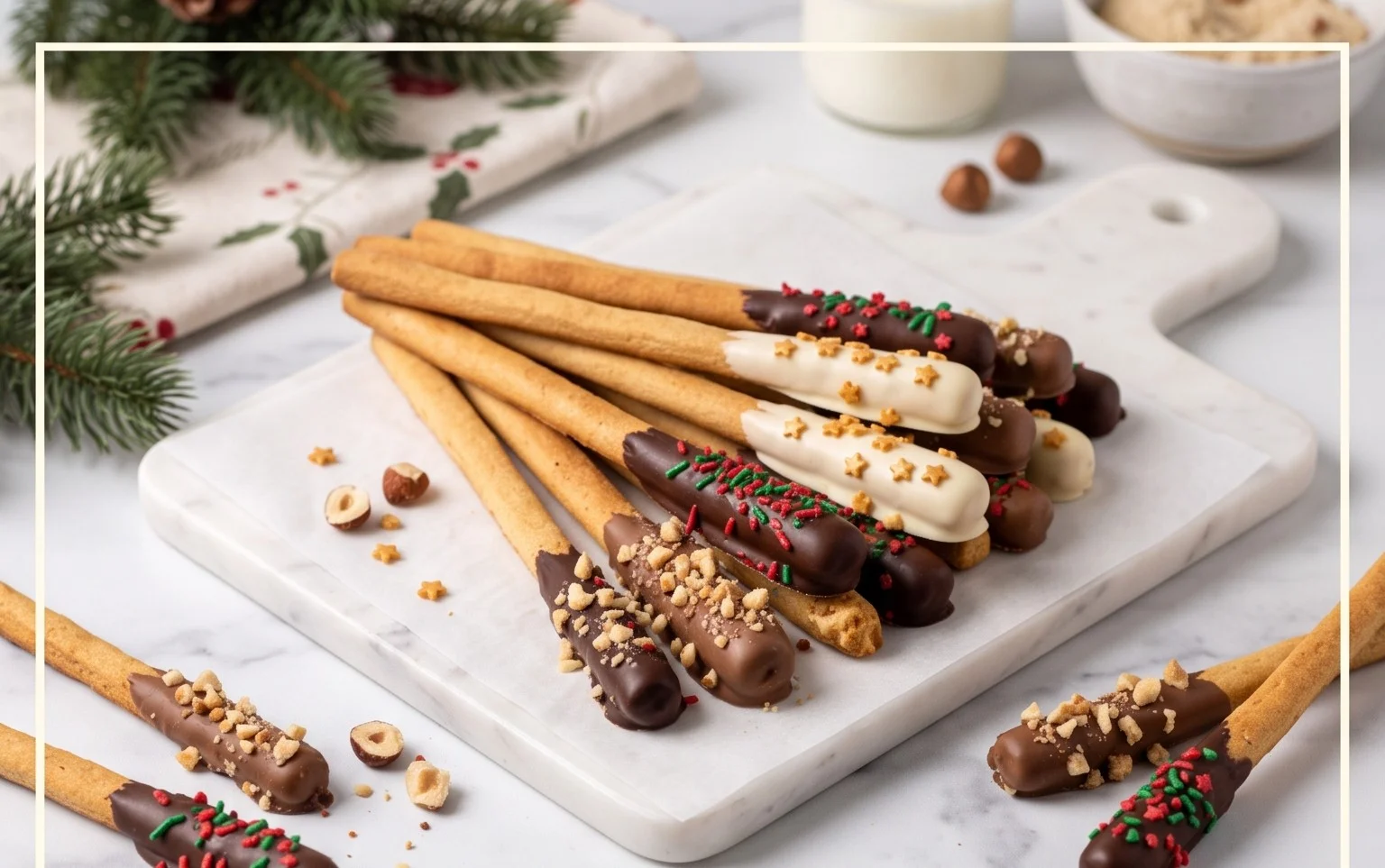 Bâtonnets Mikado Noël : Recette Croquante Maison